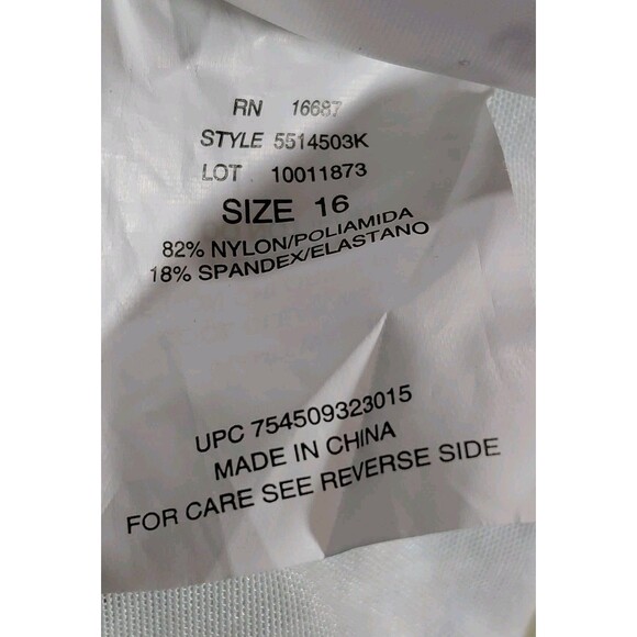 Upstream Sport Women's 1 Pc Blue Waves Criss-cross Bra Swimsuit Size 16 - Picture 12 of 14